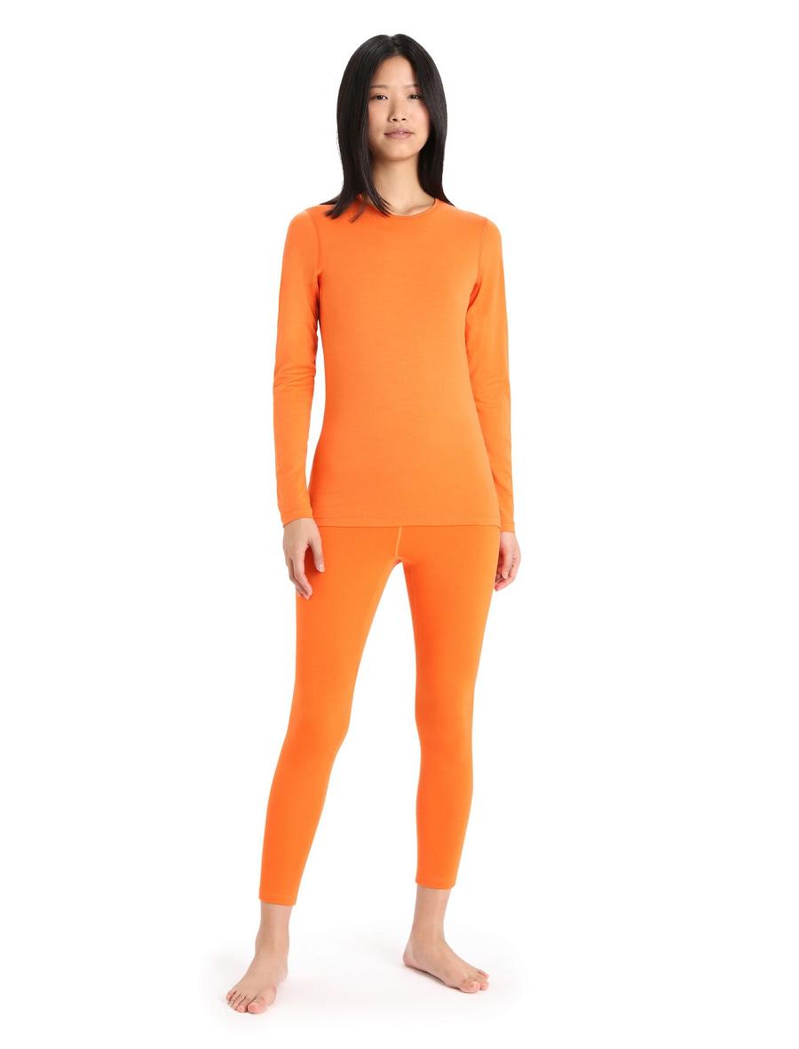 Flash Icebreaker Merino 200 Oasis Long Sleeve Crewe Thermal Top Women's One Piece & Sets | AU 1764ZUTG